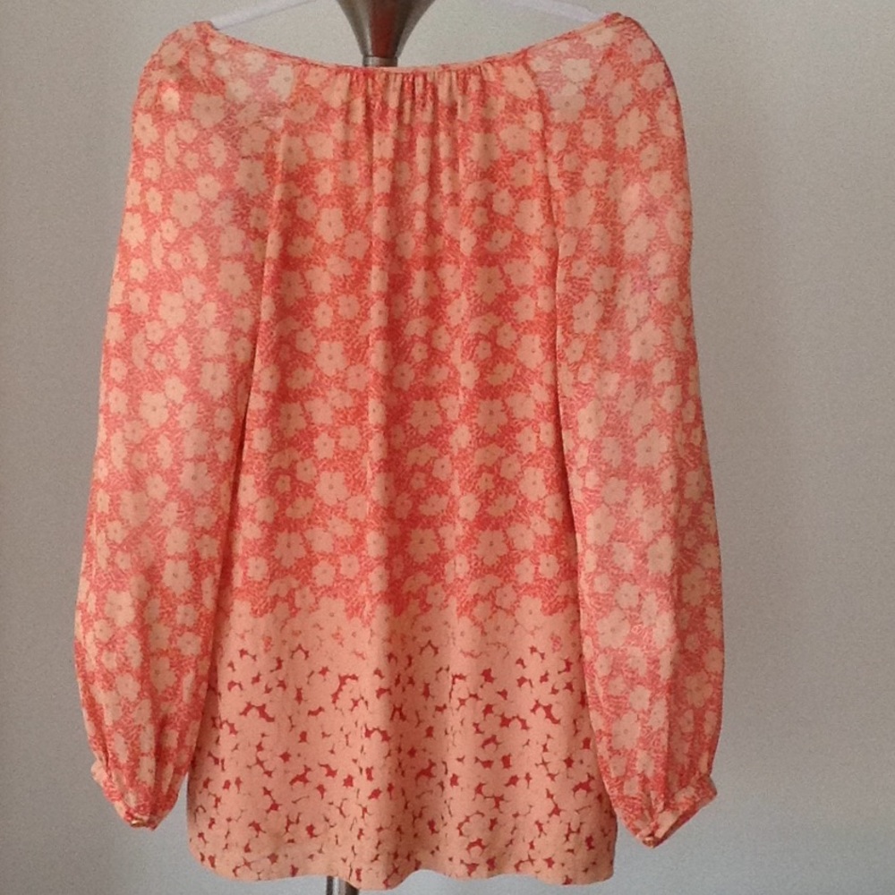 🍂🔥🍂 Tory Burch - Orange & Navy Tag Pullover Top